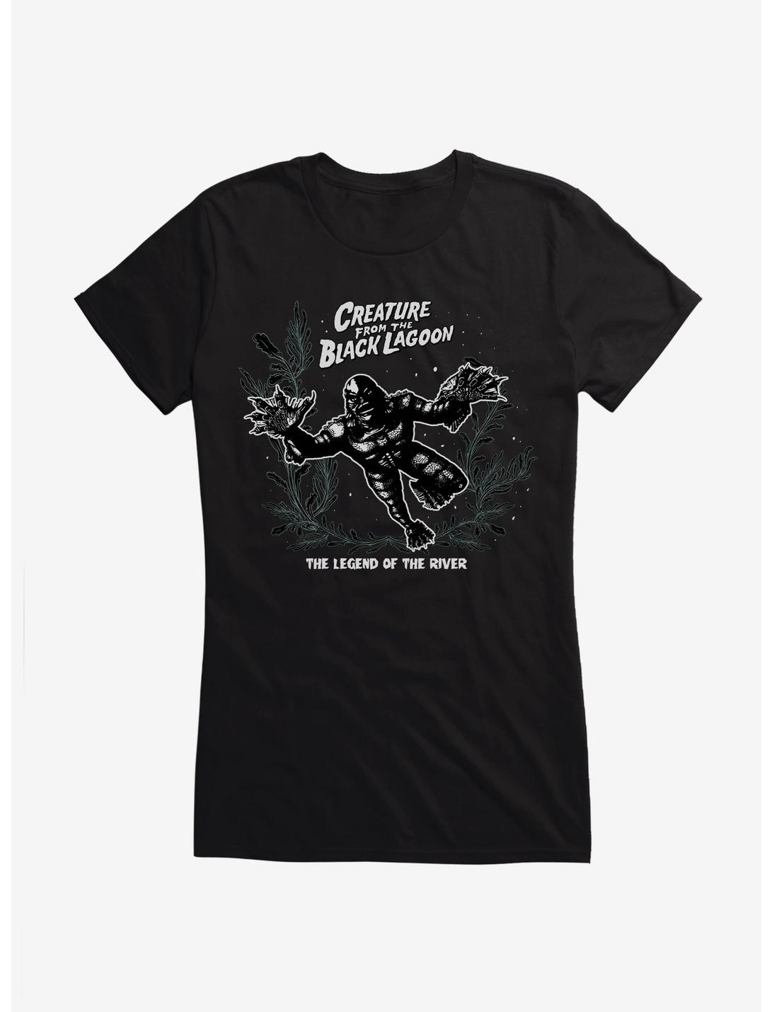 Creature From The Black Lagoon Legend Of The River Girls T-Shirt, BLACK, hi-res