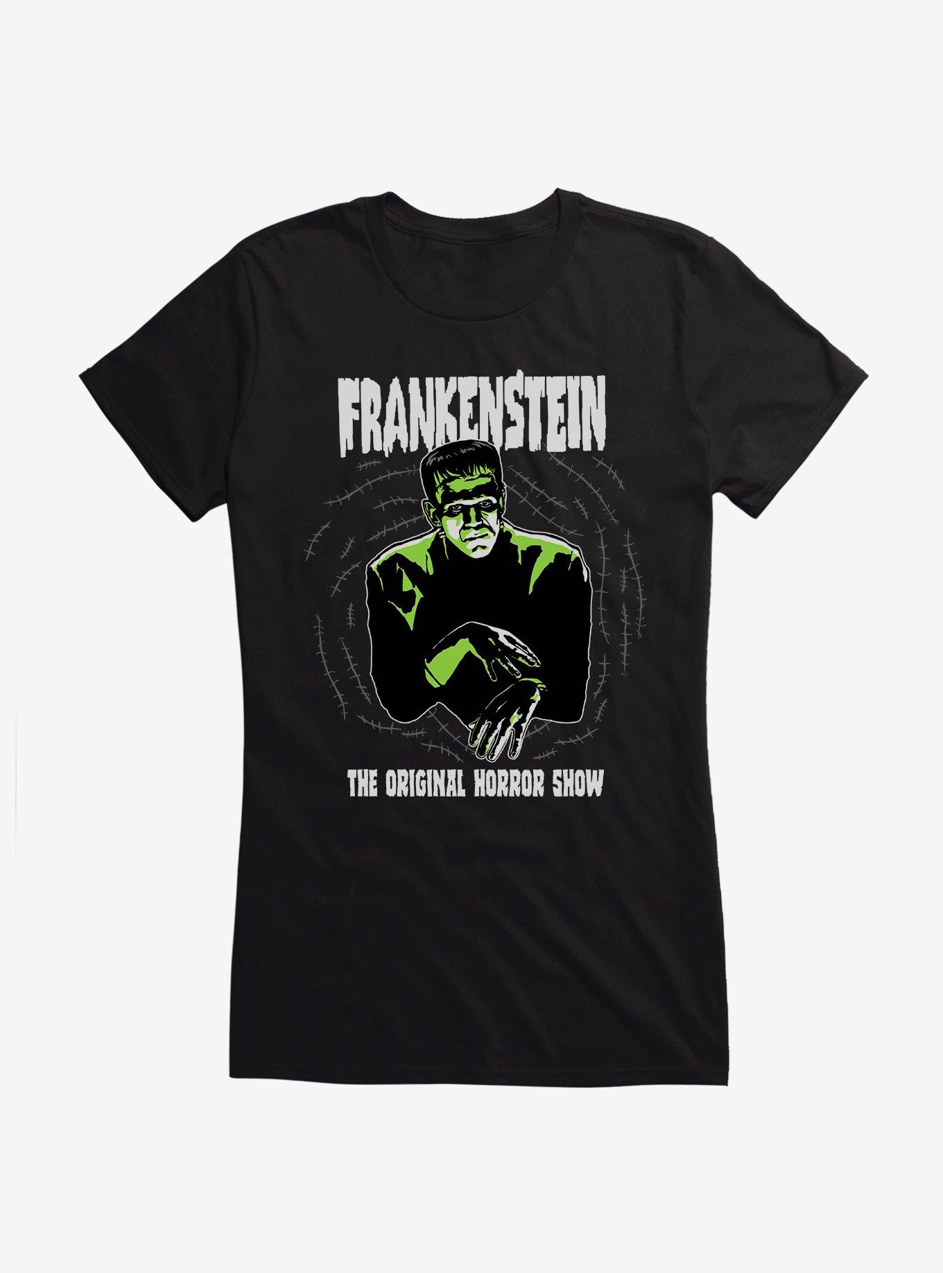 Universal Monsters Frankenstein The Original Horror Show Girls T-Shirt, BLACK, hi-res