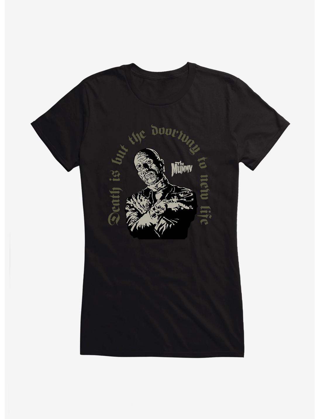 Universal Monsters The Mummy Death Is  A Doorway Girls T-Shirt, BLACK, hi-res