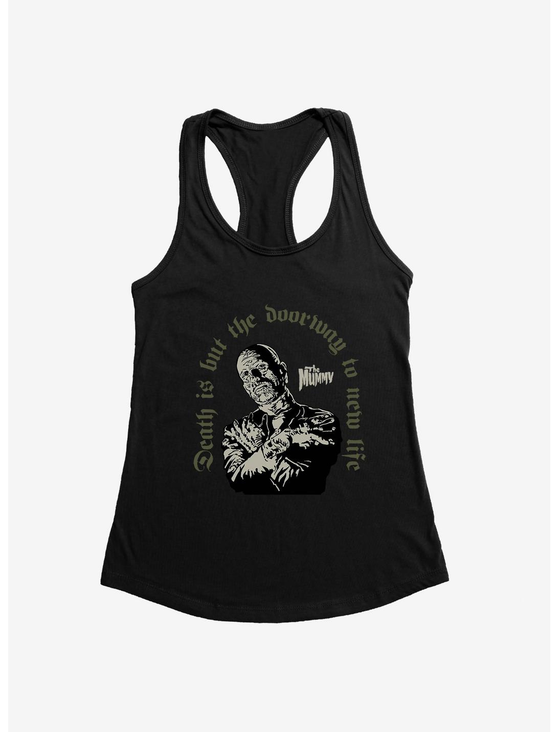 Universal Monsters The Mummy Death Is  A Doorway Girls Tank, BLACK, hi-res