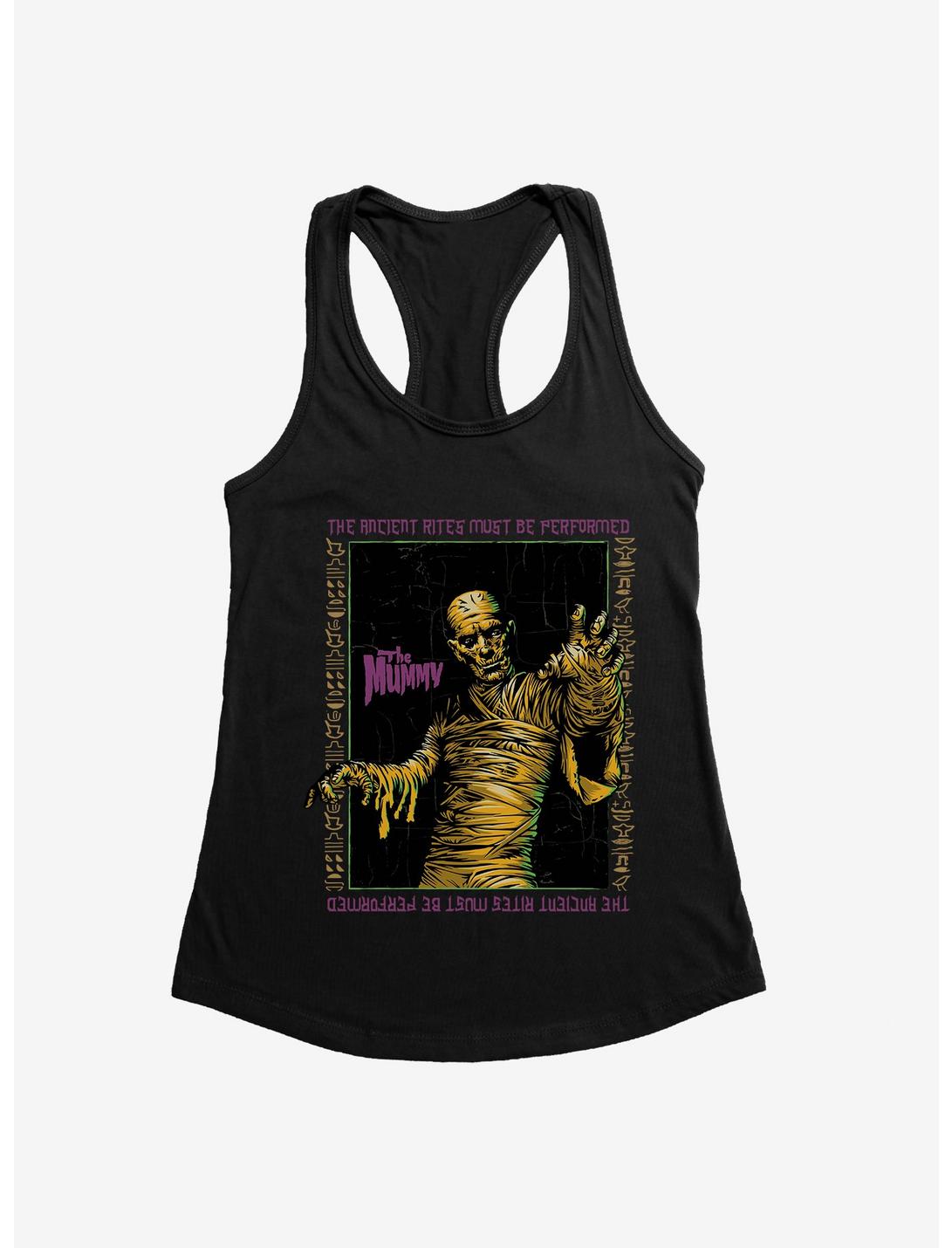 Universal Monsters The Mummy Ancient Rites Must Be Performed Girls Tank, BLACK, hi-res