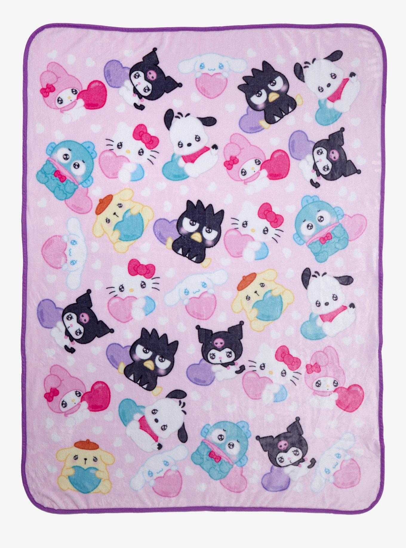 Sanrio Hello Kitty and Friends Emo Kyun Heart Fleece Throw - BoxLunch Exclusive, , hi-res