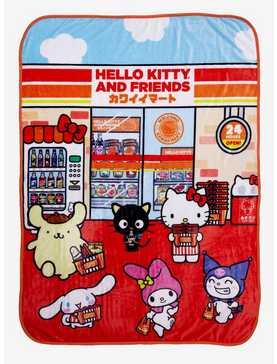 Sanrio Hello Kitty and Friends Kawaii Mart Fleece Throw — BoxLunch Exclusive, , hi-res