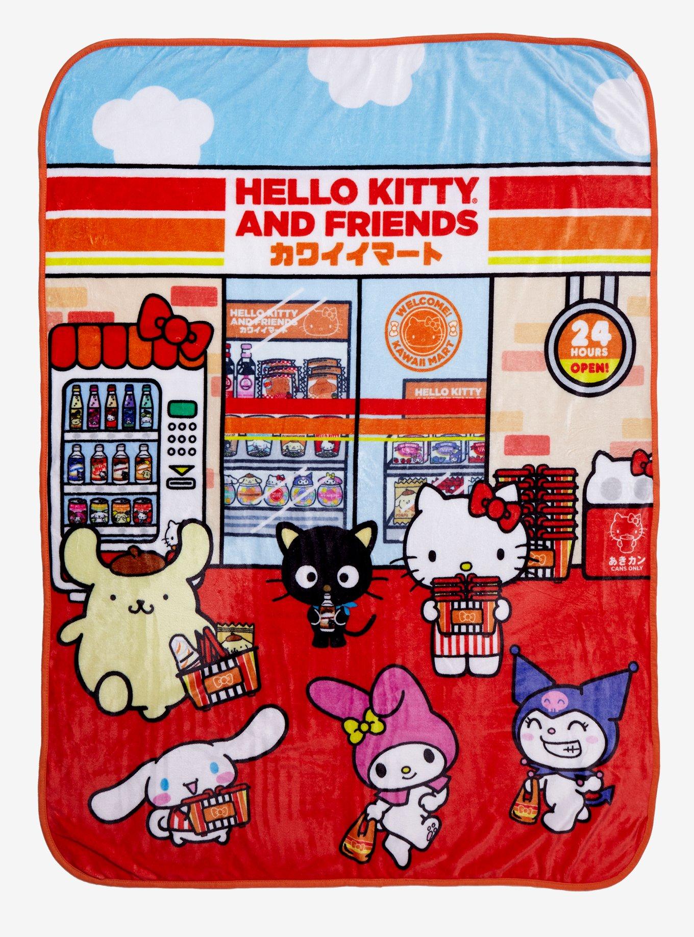 Sanrio Hello Kitty and Friends Kawaii Mart Fleece Throw &mdash; BoxLunch Exclusive, , hi-res