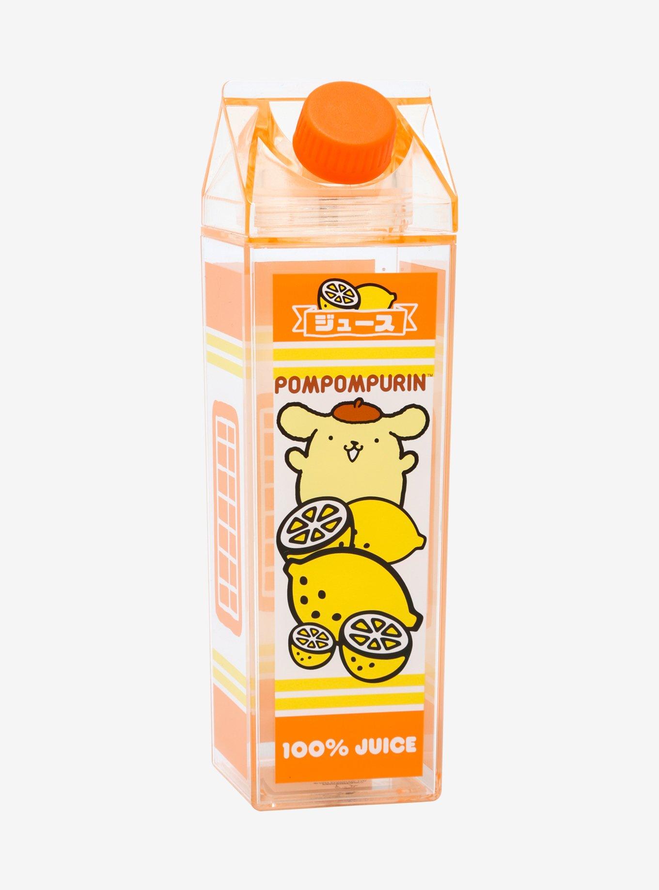 Sanrio Pompompurin Lemon Milk Carton Water Bottle — BoxLunch Exclusive, , hi-res