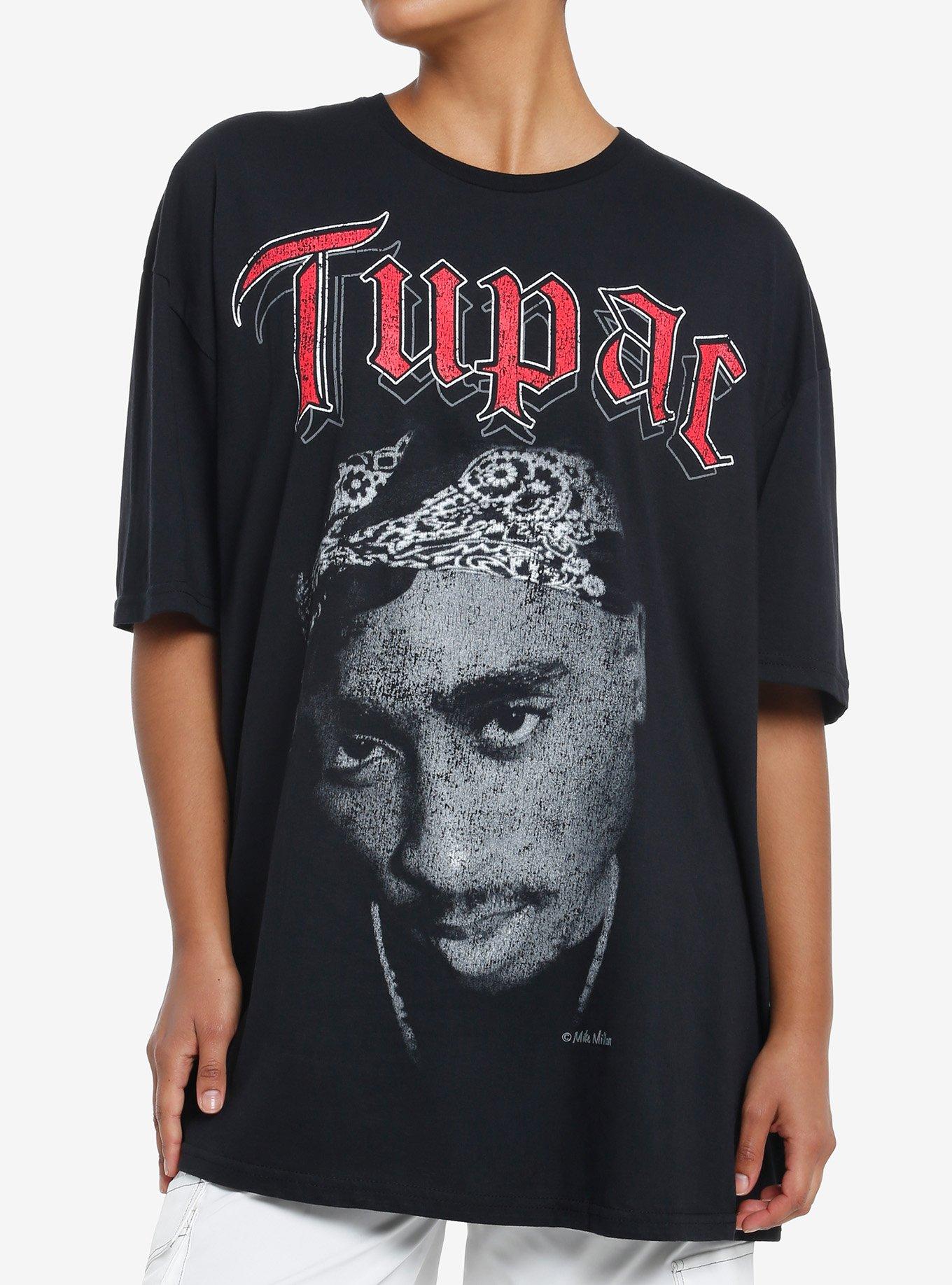 Tupac Portrait Girls Oversized T-Shirt