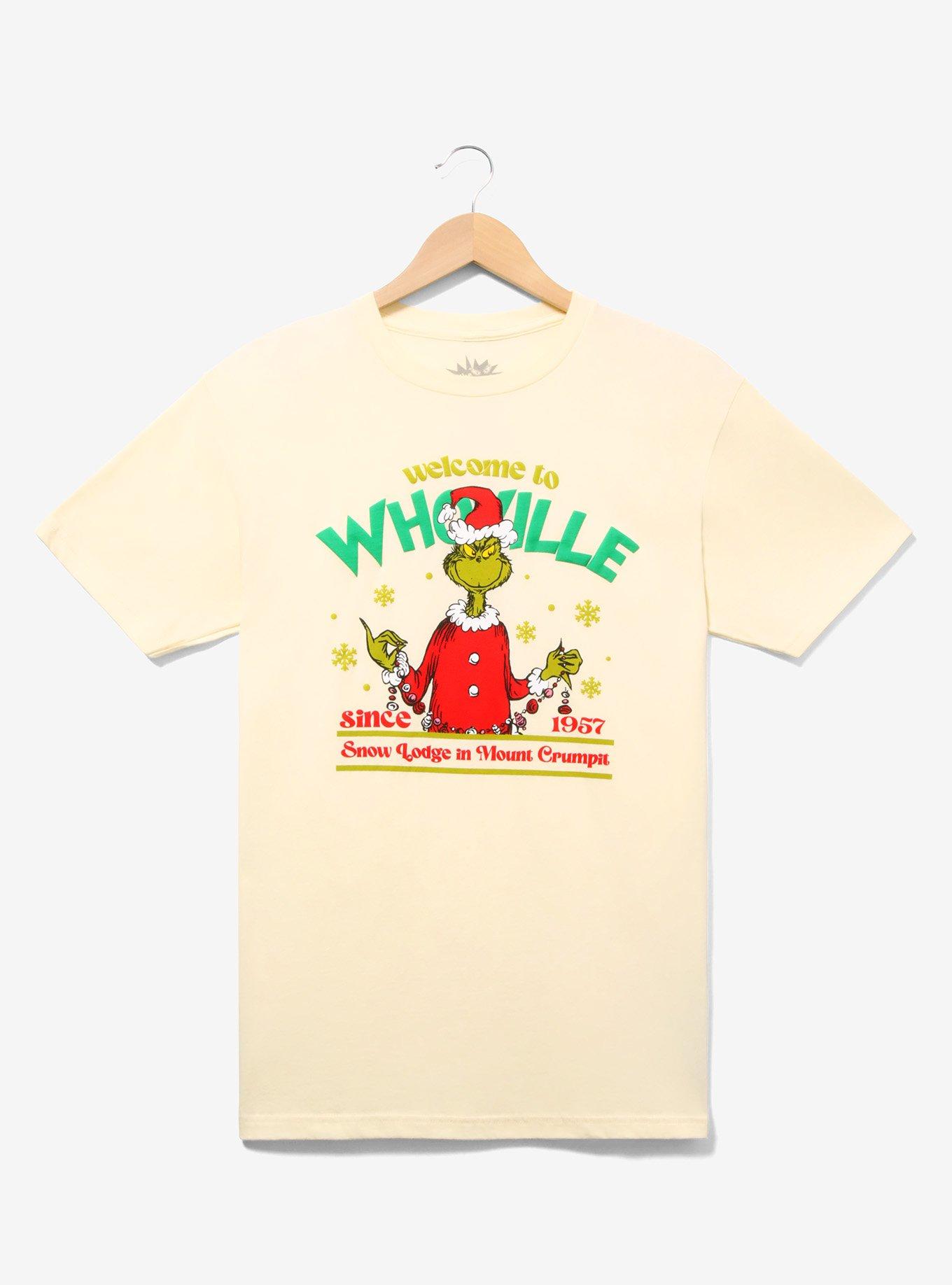 Dr. Seuss How The Grinch Stole Christmas Welcome to Whoville T-Shirt - BoxLunch Exclusive, OFF WHITE, hi-res