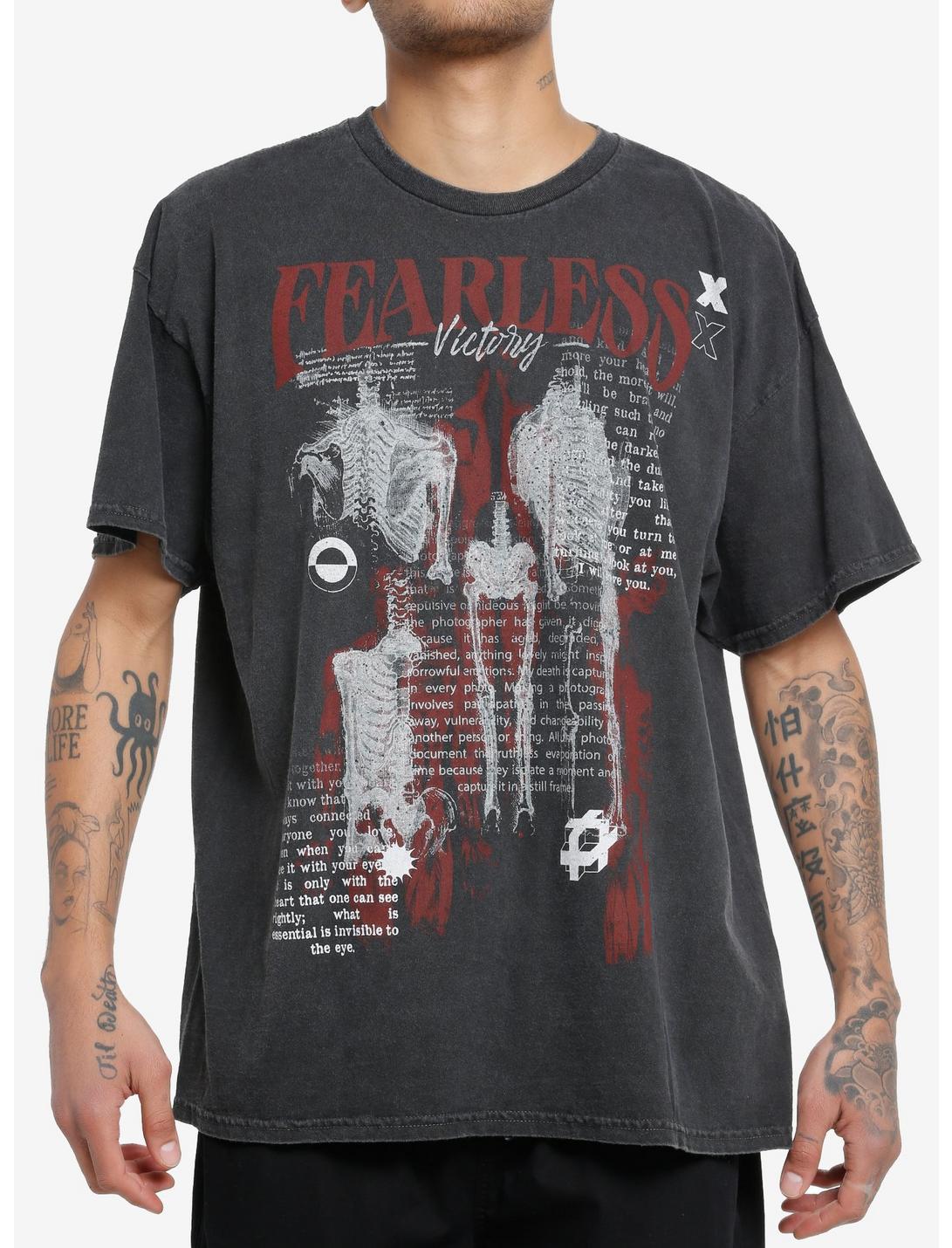 Social Collision® Fearless Triumph Skeletons Oversized T-Shirt