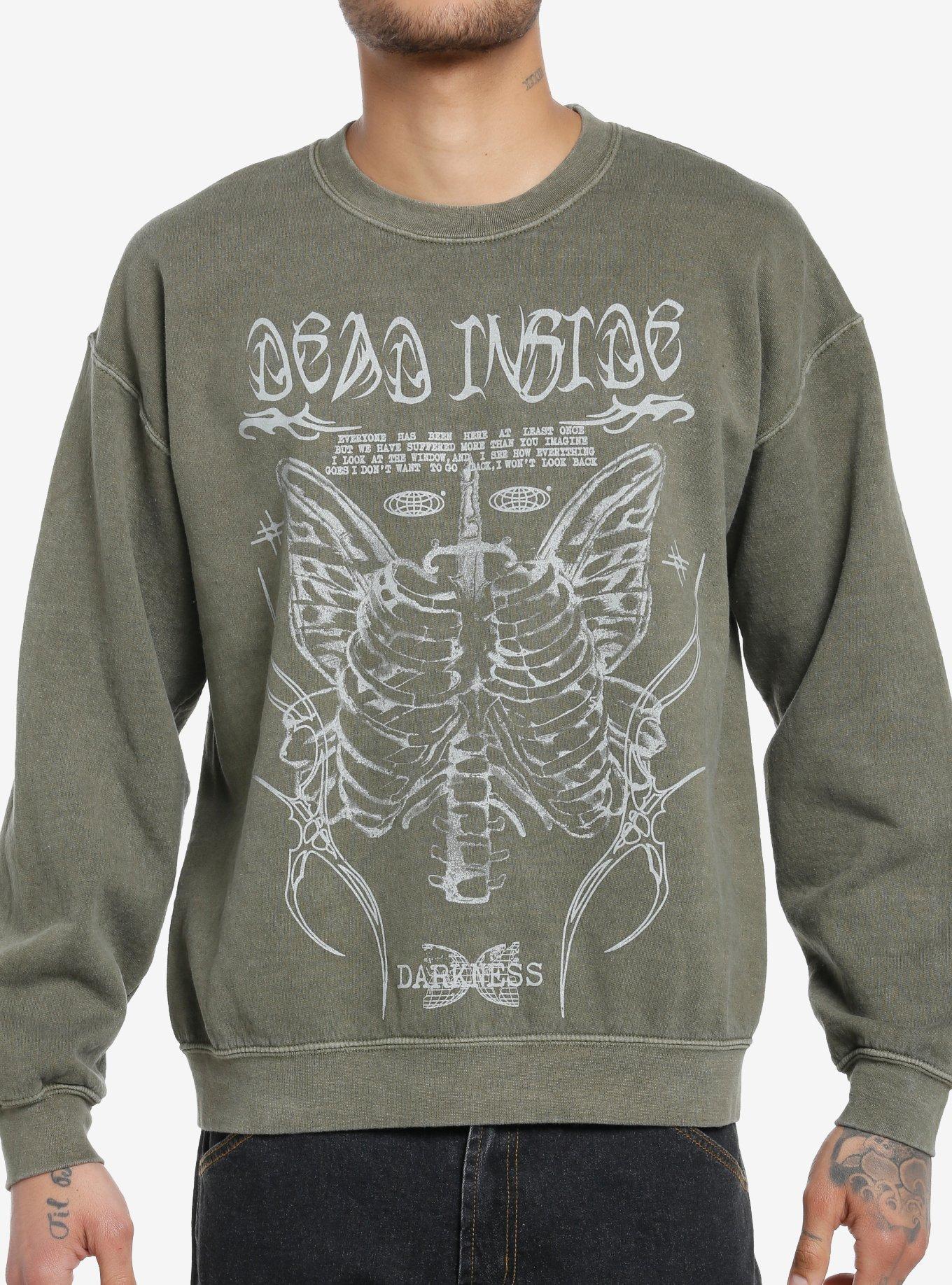 Social Collision® Dead Inside Skeleton Sweatshirt, , hi-res