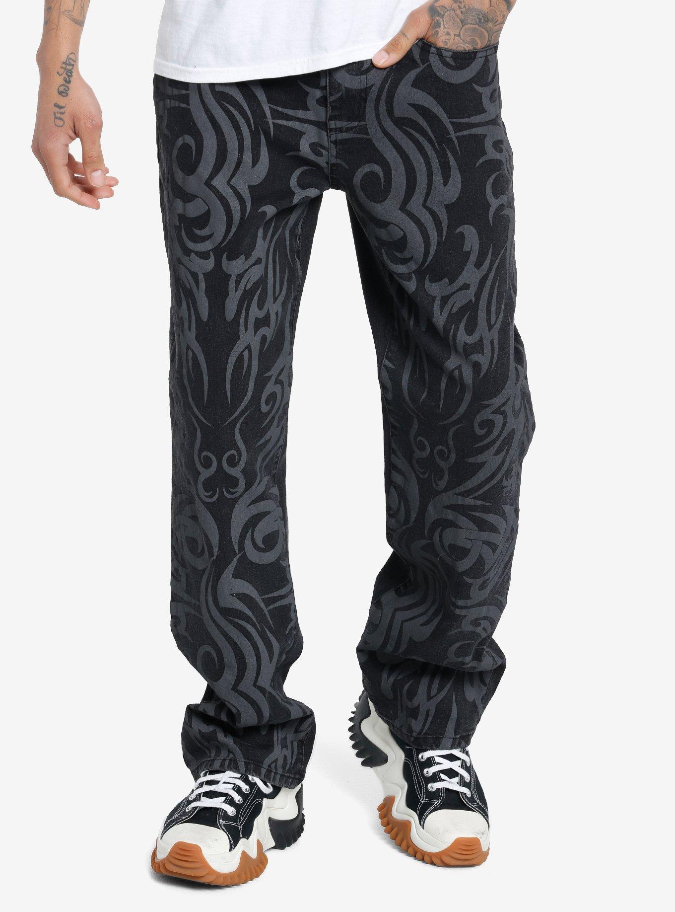 Cosmic Aura Pinstripe Low-Rise Flare Pants