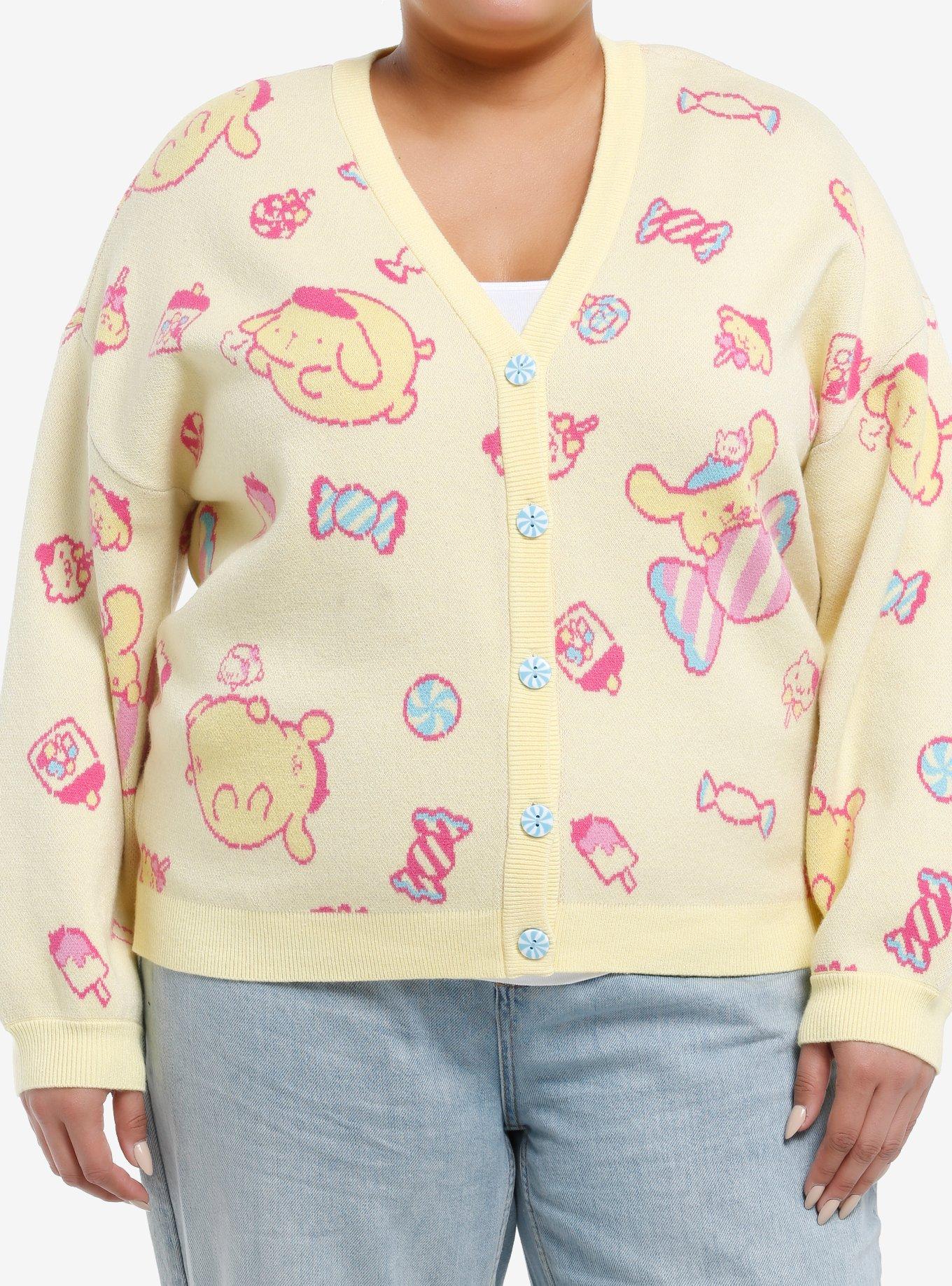 Pompompurin Sweets Girls Cardigan Plus Size, MULTI, hi-res