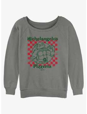 Teenage Mutant Ninja Turtles Michelangelo's Pizzeria Girls Slouchy Sweatshirt, , hi-res