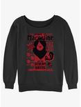Adventure Time Marceline and the Scream Queens Tour Girls Slouchy Sweatshirt, BLACK, hi-res