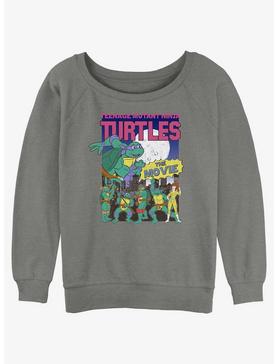 Teenage Mutant Ninja Turtles Vintage Turtles Poster Girls Slouchy Sweatshirt, , hi-res