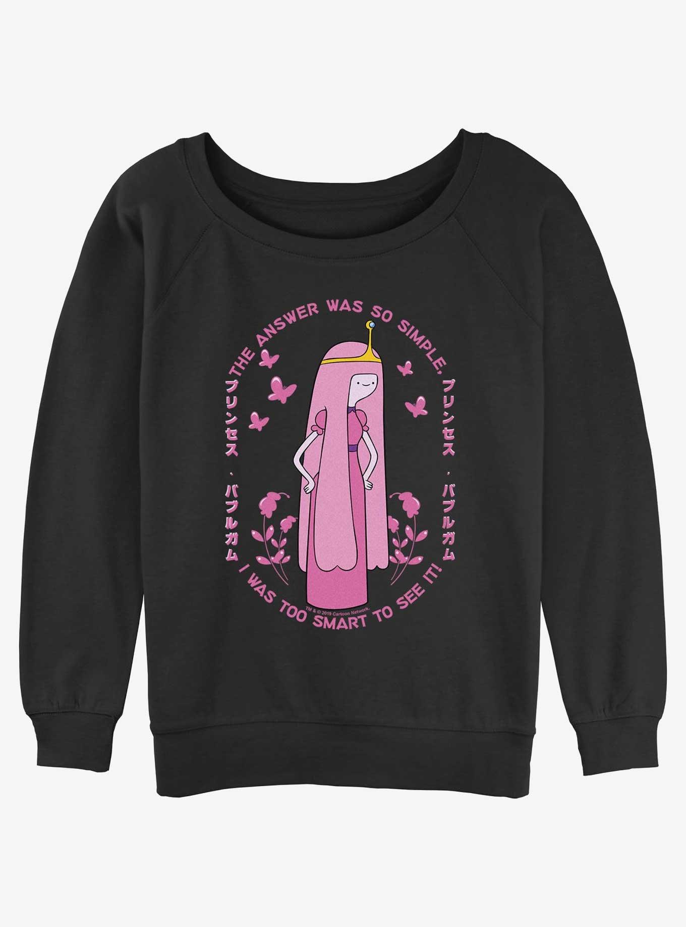 Adventure Time Princess Bubblegum Too Smart Girls Slouchy Sweatshirt, , hi-res