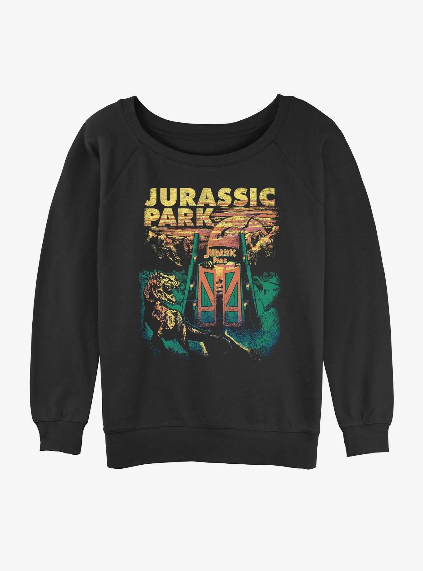 Jurassic Park Natural Parks Girls Slouchy Sweatshirt