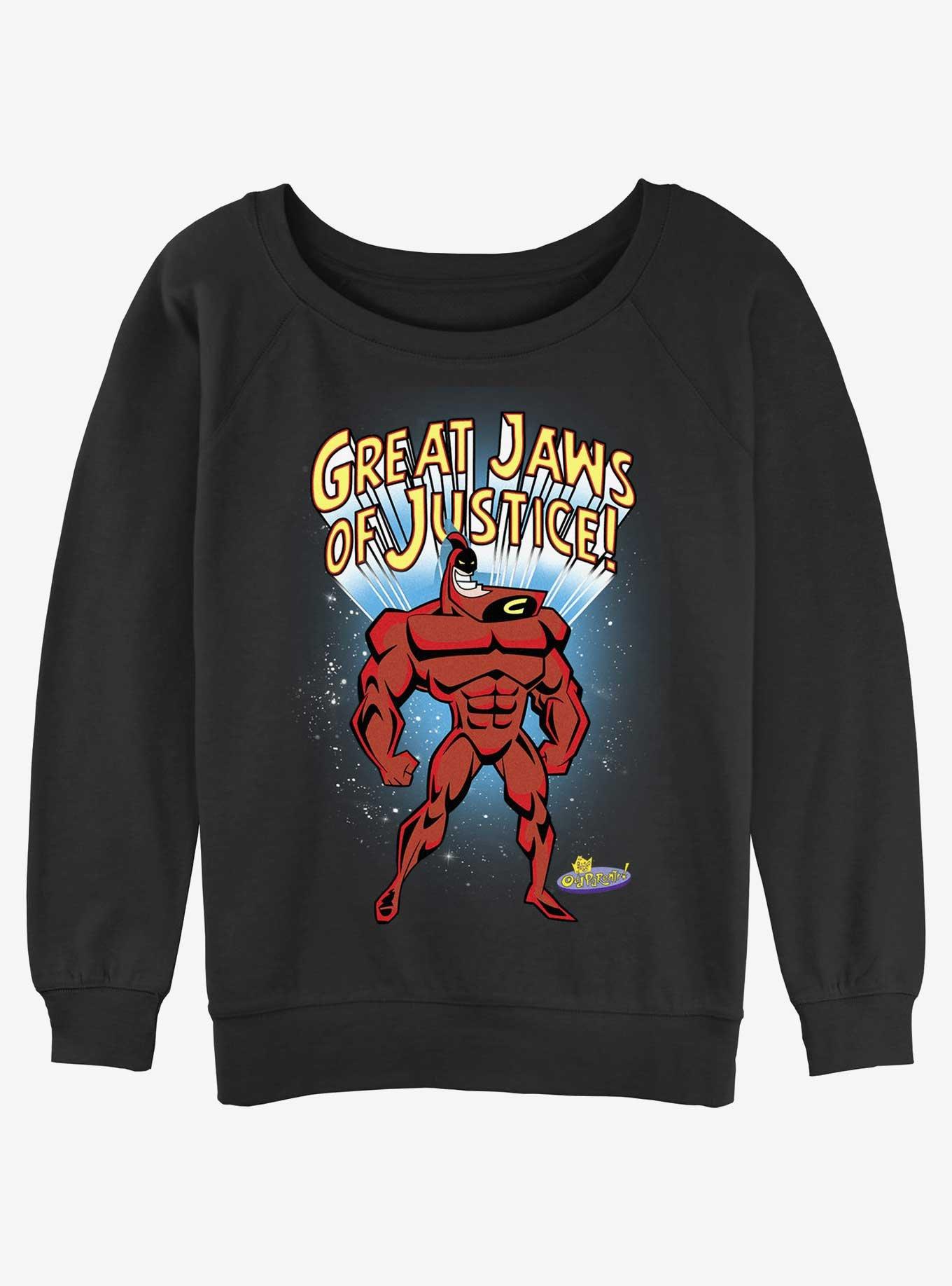 Nickelodeon Crimson Chin Great Jaws Of Justice Girls Slouchy Sweatshirt, , hi-res