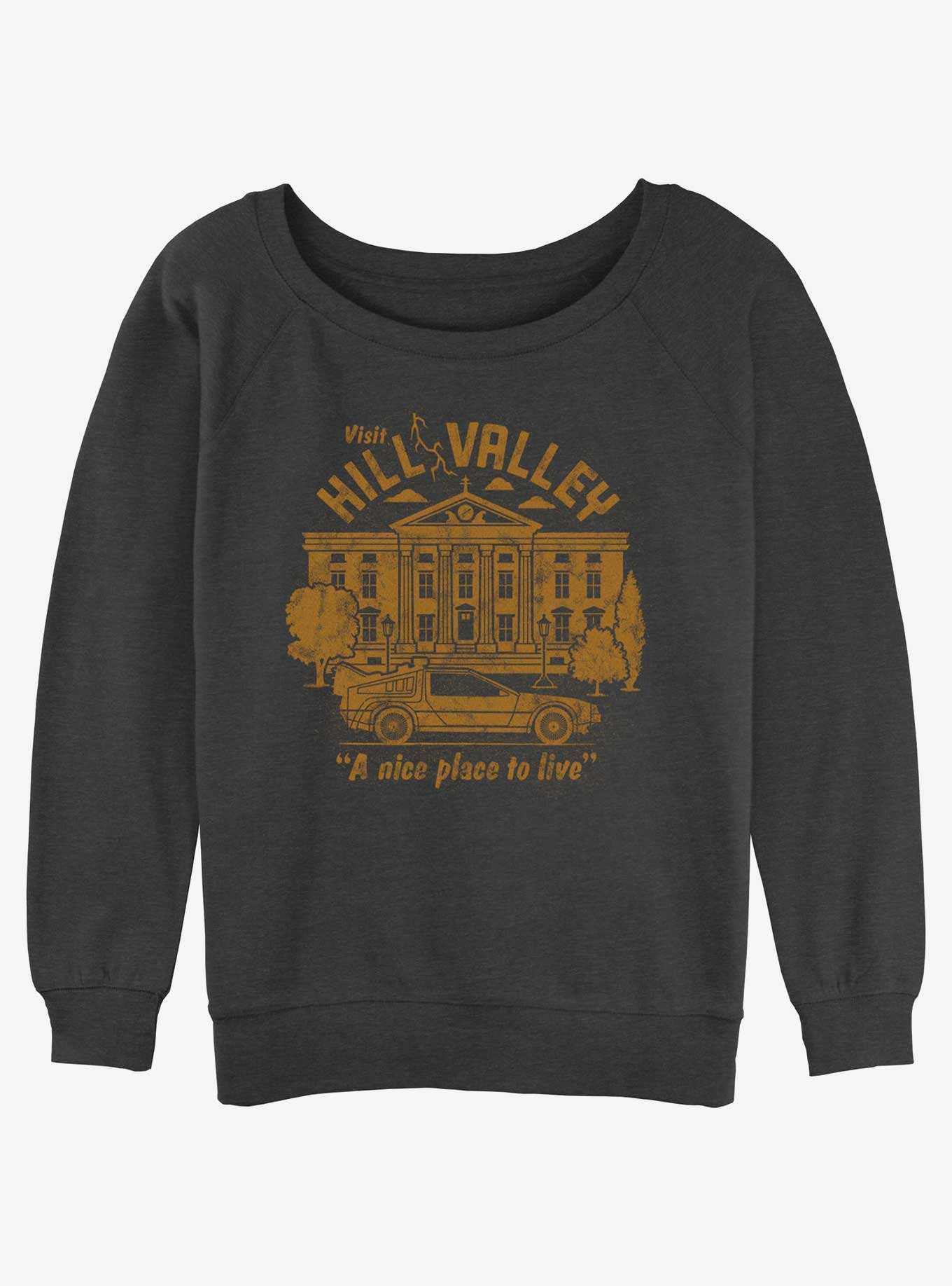 Back to the Future Visit Hill Valley Girls Slouchy Sweatshirt, , hi-res