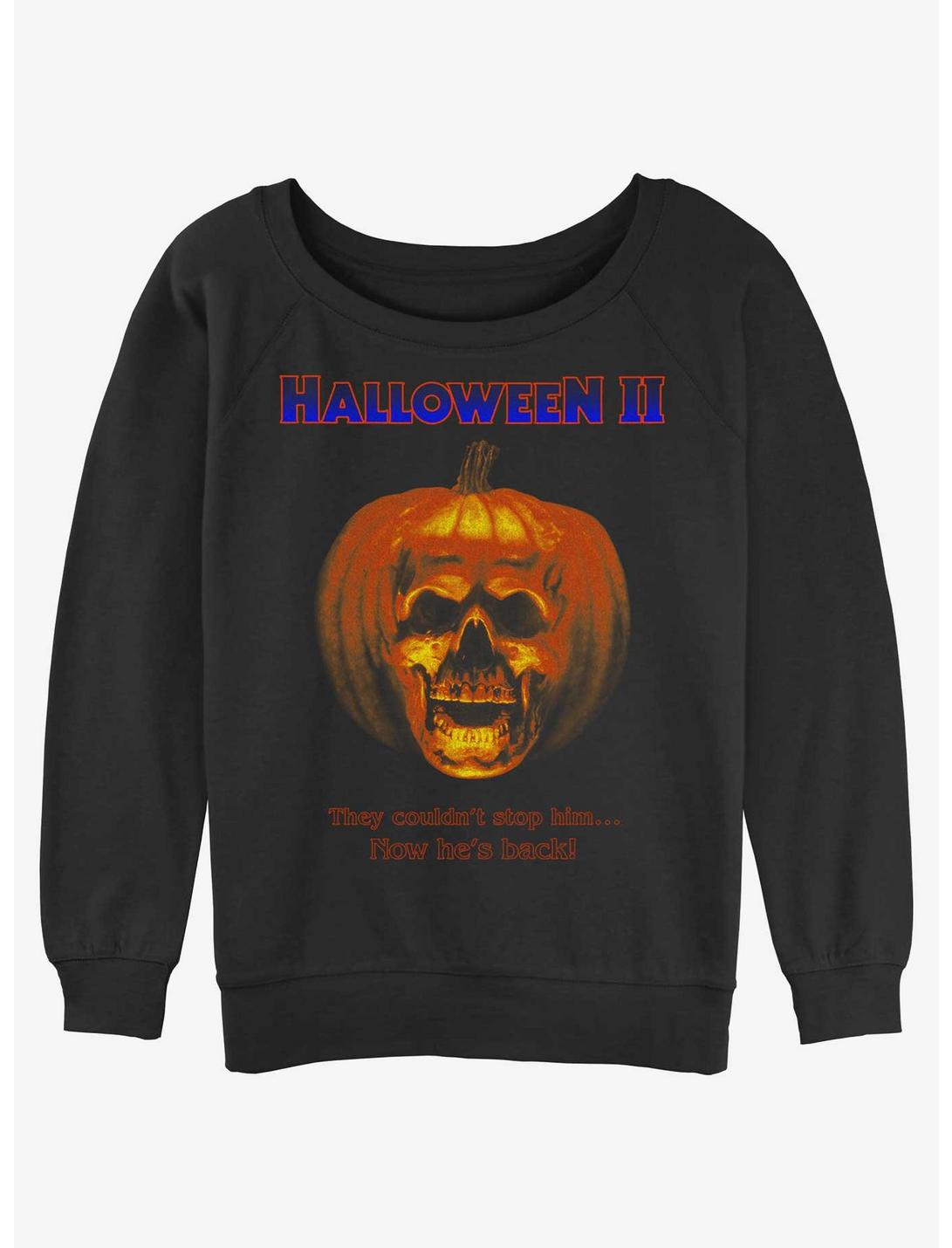 Halloween II He's Back Girls Slouchy Sweatshirt, BLACK, hi-res