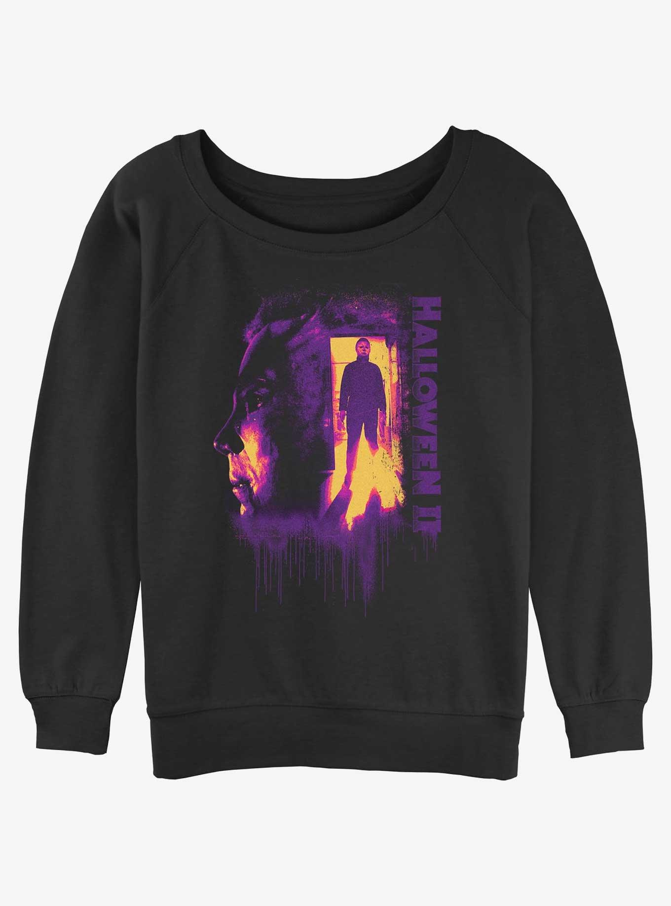 Halloween II Slasher Night Girls Slouchy Sweatshirt, BLACK, hi-res