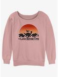 The Land Before Time Sunset Silhouette Girls Slouchy Sweatshirt, DESERTPNK, hi-res