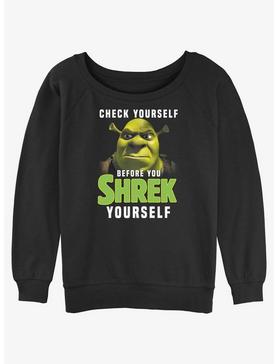 Shrek Check Yourself Before You Shrek Yourself Girls Slouchy Sweatshirt, , hi-res