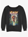 DC The Flash City Run Girls Slouchy Sweatshirt, BLACK, hi-res
