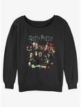 Harry Potter Hogwarts Club Girls Slouchy Sweatshirt, BLACK, hi-res