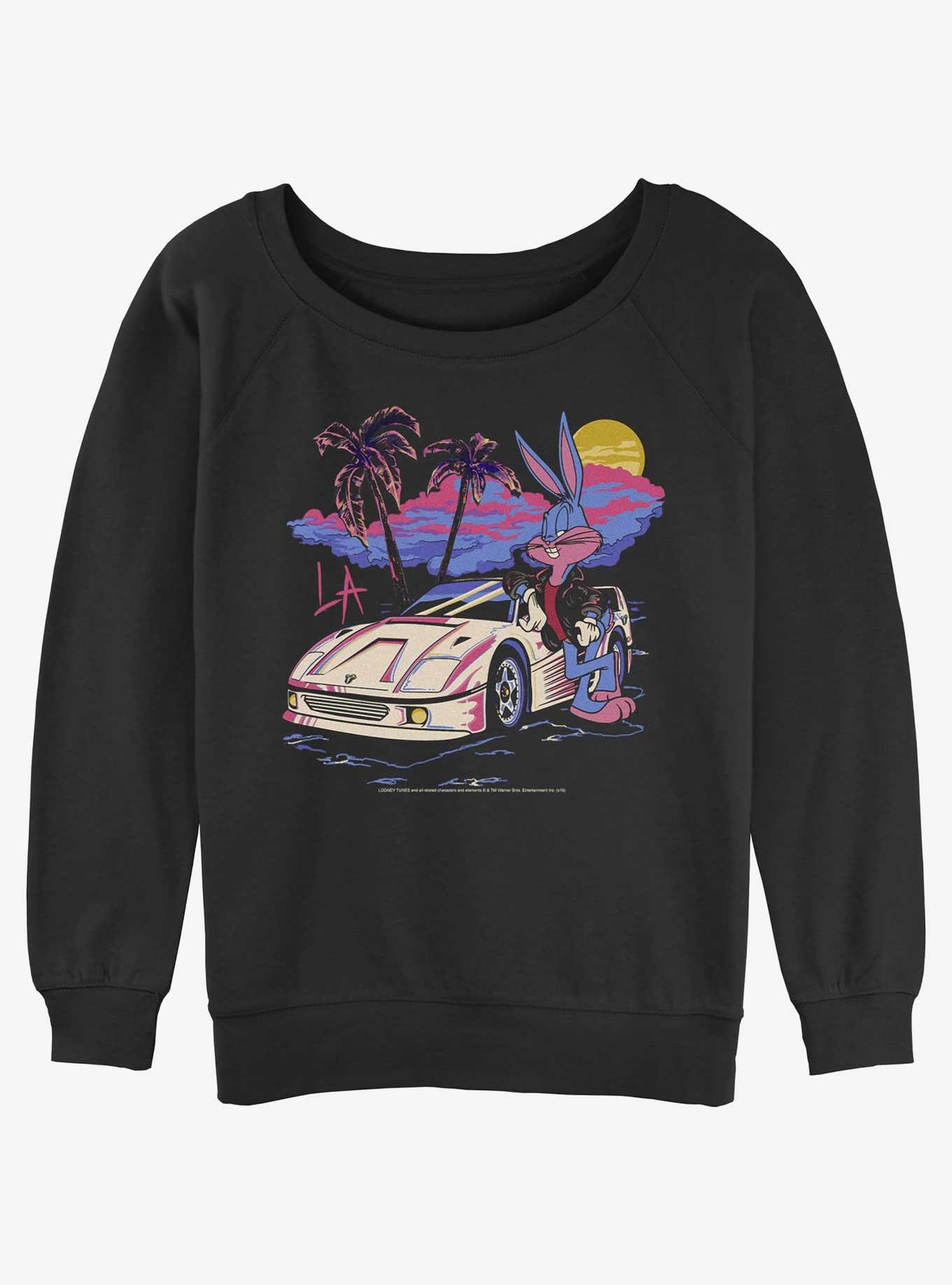 Looney Tunes Miami Wabbit Girls Slouchy Sweatshirt