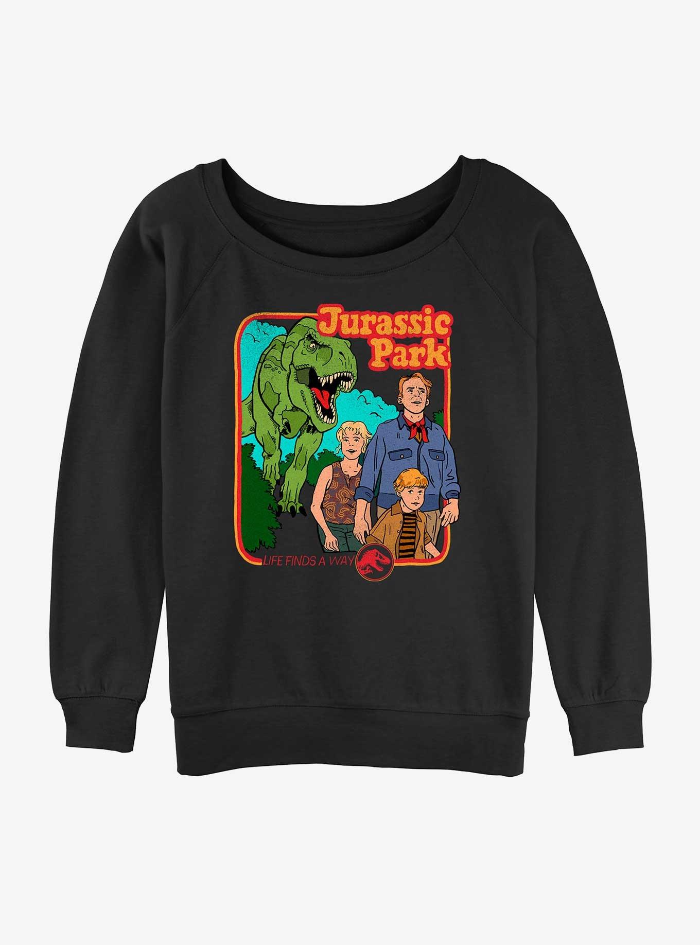 Jurassic Park Park Time Girls Slouchy Sweatshirt, BLACK, hi-res