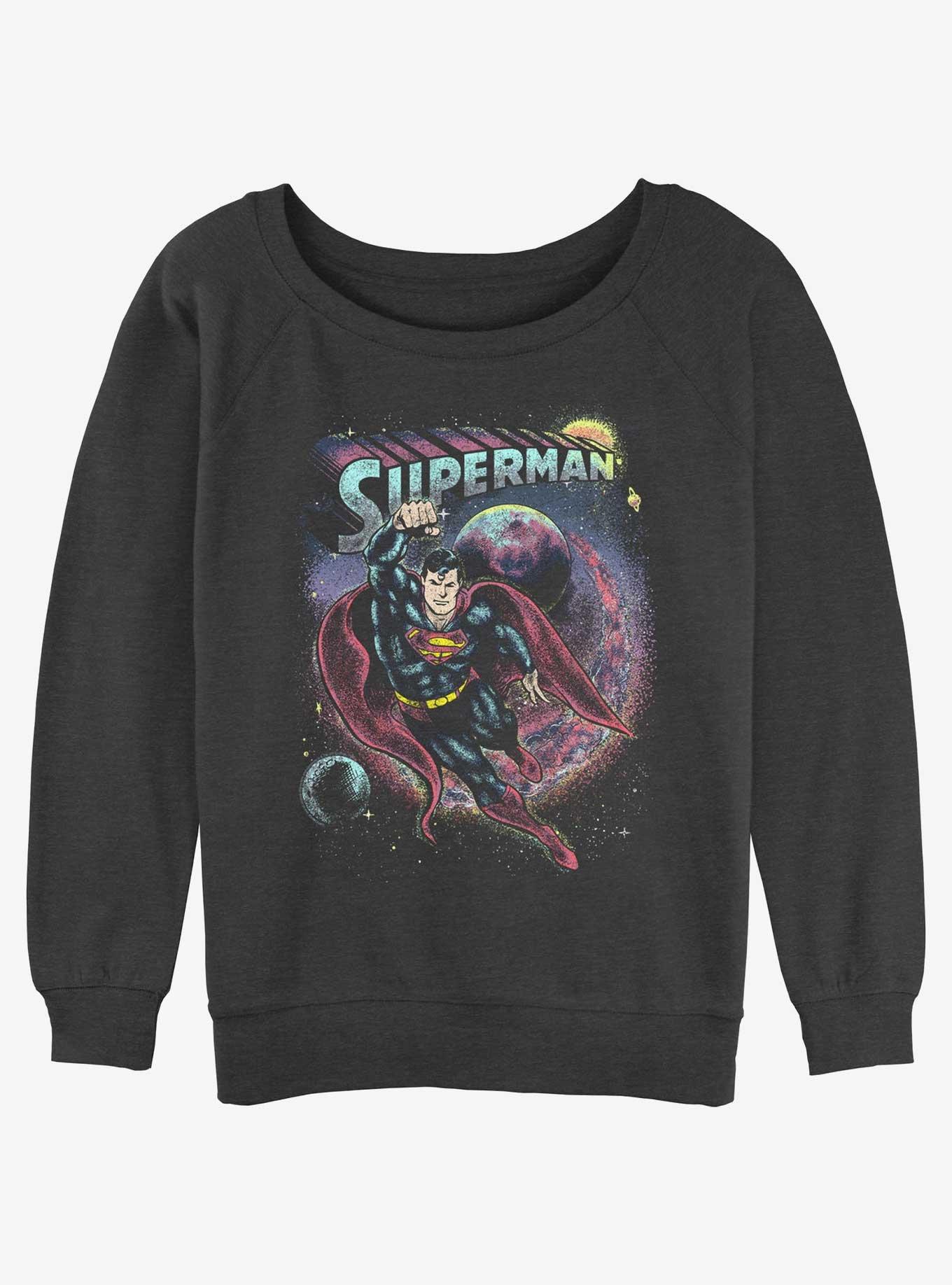 DC Superman Space Cowboy Girls Slouchy Sweatshirt, , hi-res