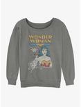 DC Wonder Woman Vintage Wonder Girls Slouchy Sweatshirt, GRAY HTR, hi-res
