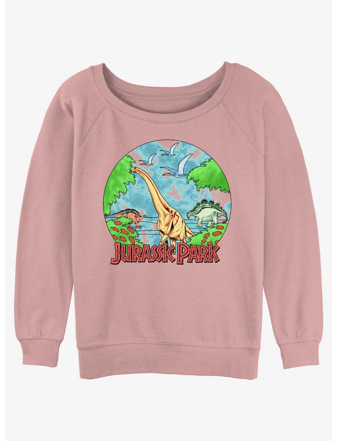 Jurassic Park Jurassic Life Girls Slouchy Sweatshirt, DESERTPNK, hi-res