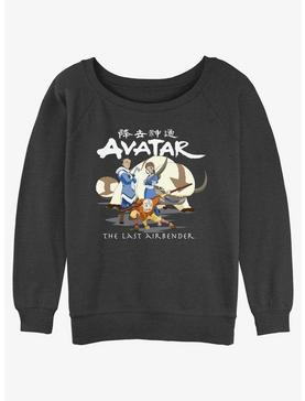 Avatar: The Last Airbender Group Of Four Girls Slouchy Sweatshirt, , hi-res