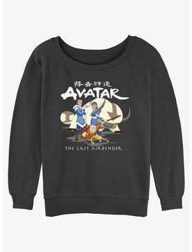 Avatar: The Last Airbender Group Of Four Girls Slouchy Sweatshirt, , hi-res