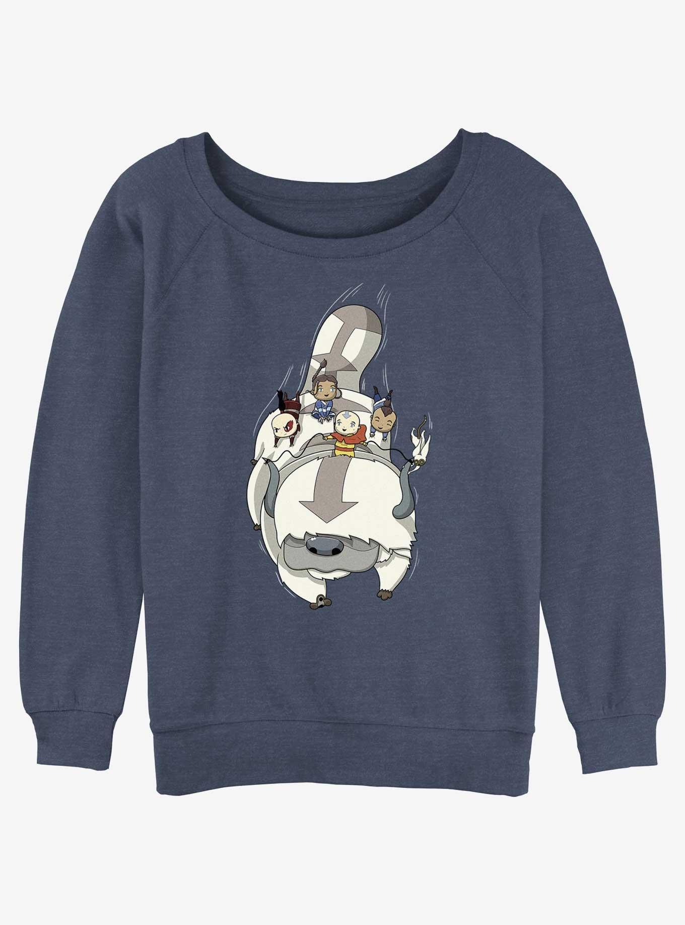 Avatar: The Last Airbender Chibi Crew Girls Slouchy Sweatshirt, BLUEHTR, hi-res