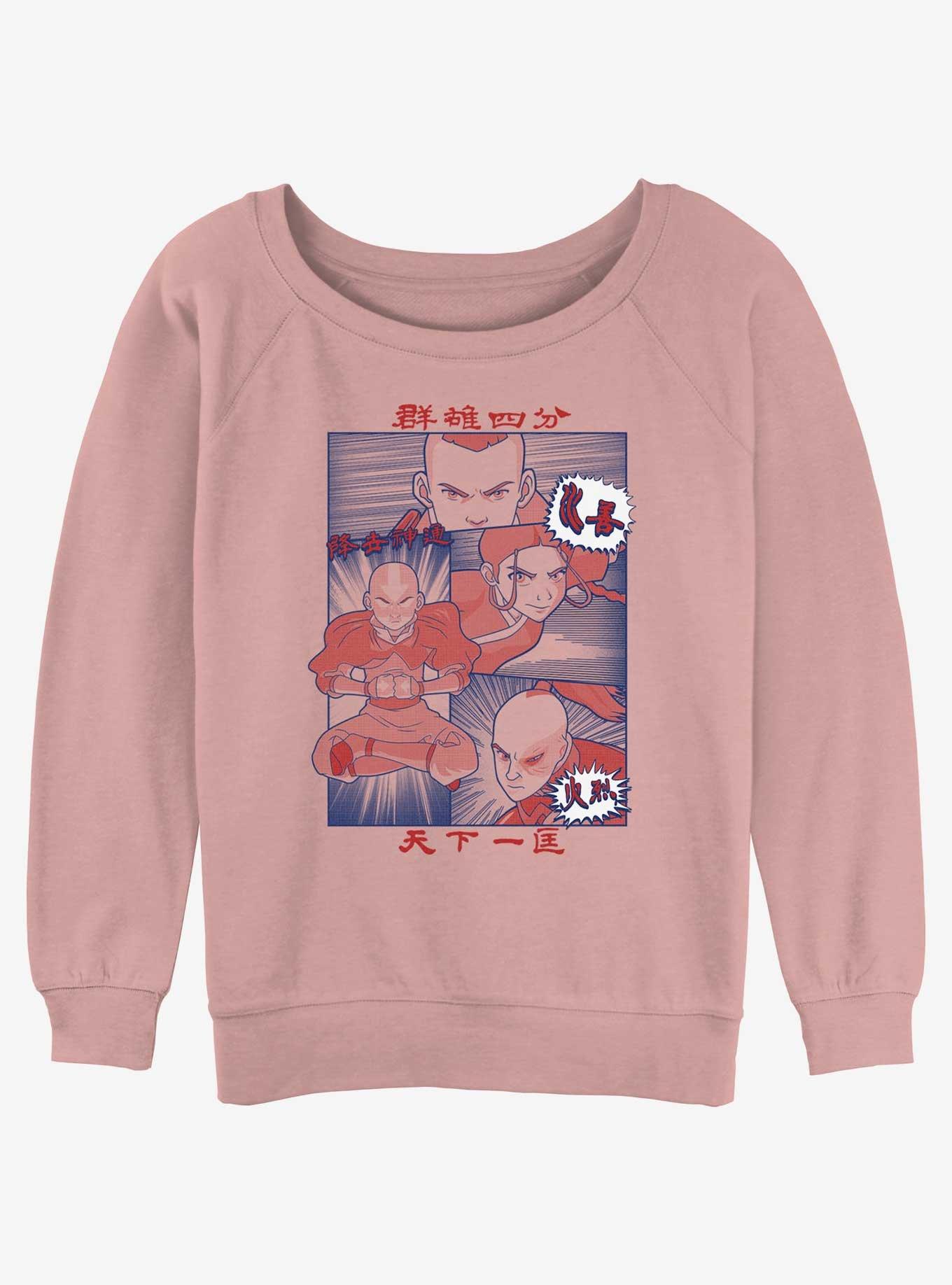 Avatar: The Last Airbender Manga Comic Panels Girls Slouchy Sweatshirt