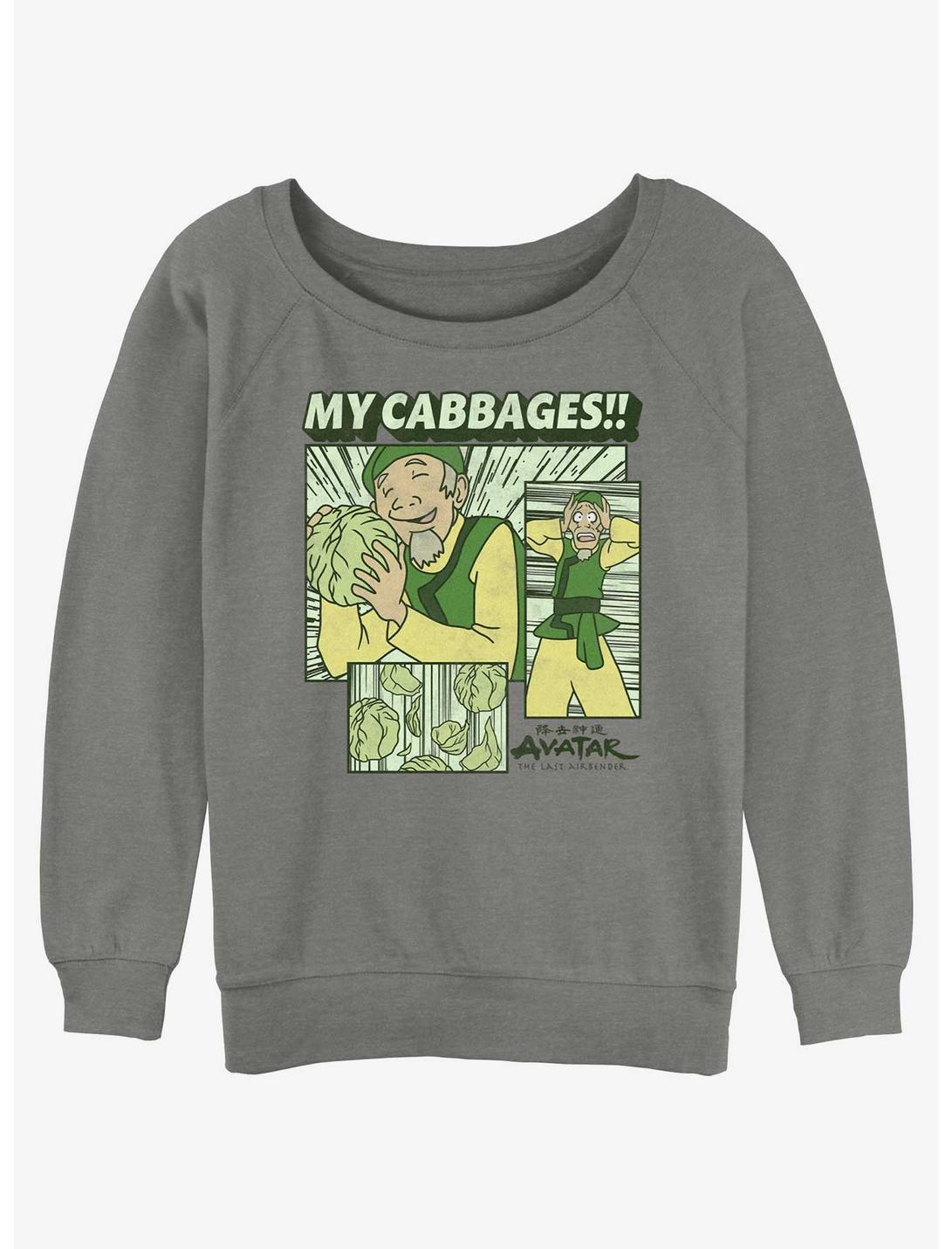 Avatar: The Last Airbender My Cabbages Girls Slouchy Sweatshirt, GRAY HTR, hi-res