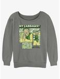 Avatar: The Last Airbender My Cabbages Girls Slouchy Sweatshirt, GRAY HTR, hi-res