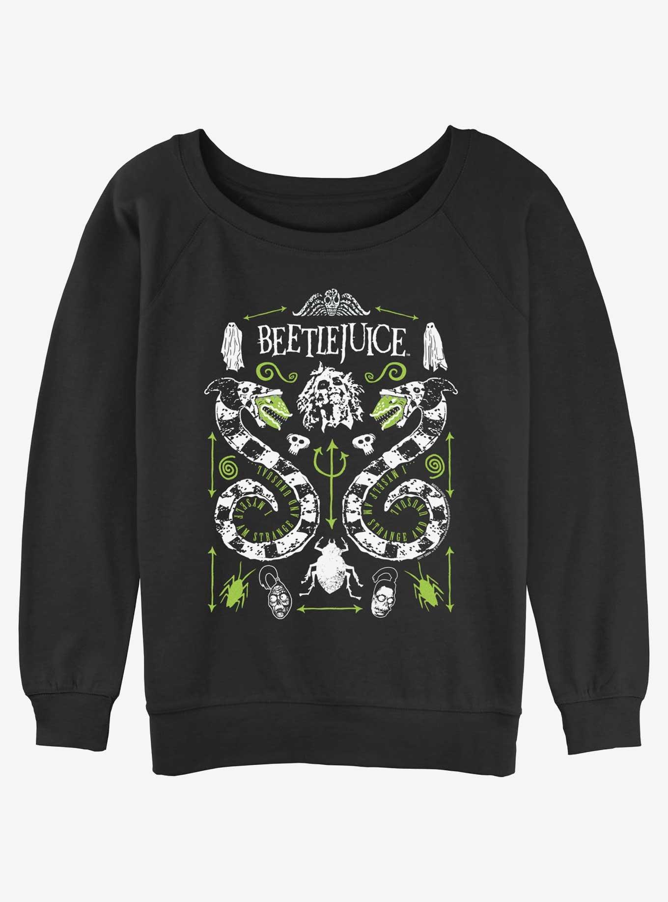 Beetlejuice Sandworm Folk Girls Slouchy Sweatshirt, , hi-res