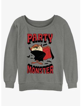 Looney Tunes Taz Party Monster Girls Slouchy Sweatshirt, , hi-res