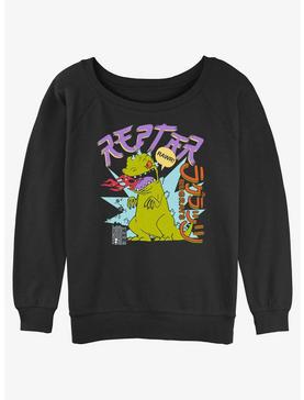 Rugrats Reptar Rawr Girls Slouchy Sweatshirt, , hi-res