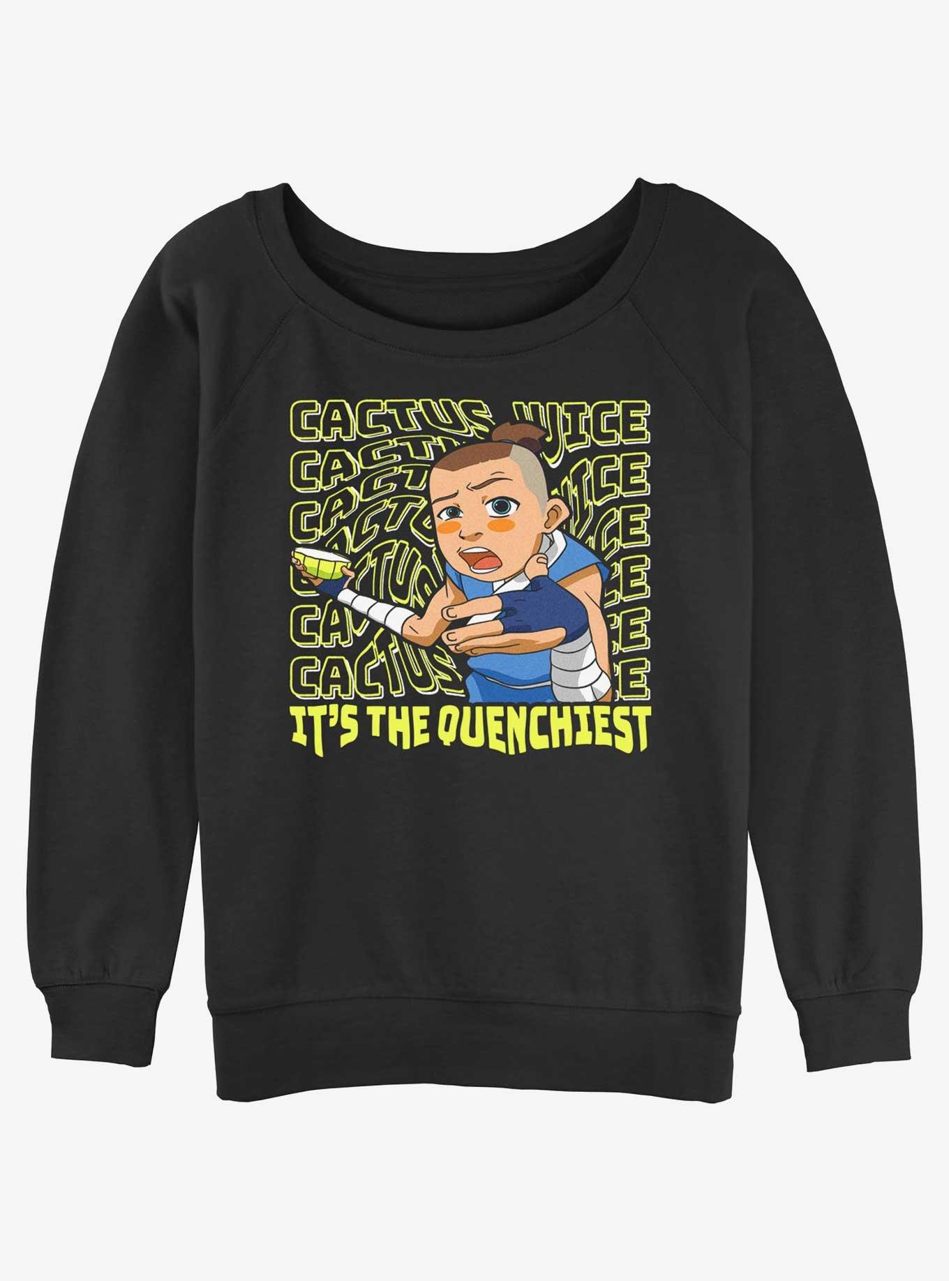 Avatar: The Last Airbender Sokka It's The Quenchiest Girls Slouchy Sweatshirt, BLACK, hi-res