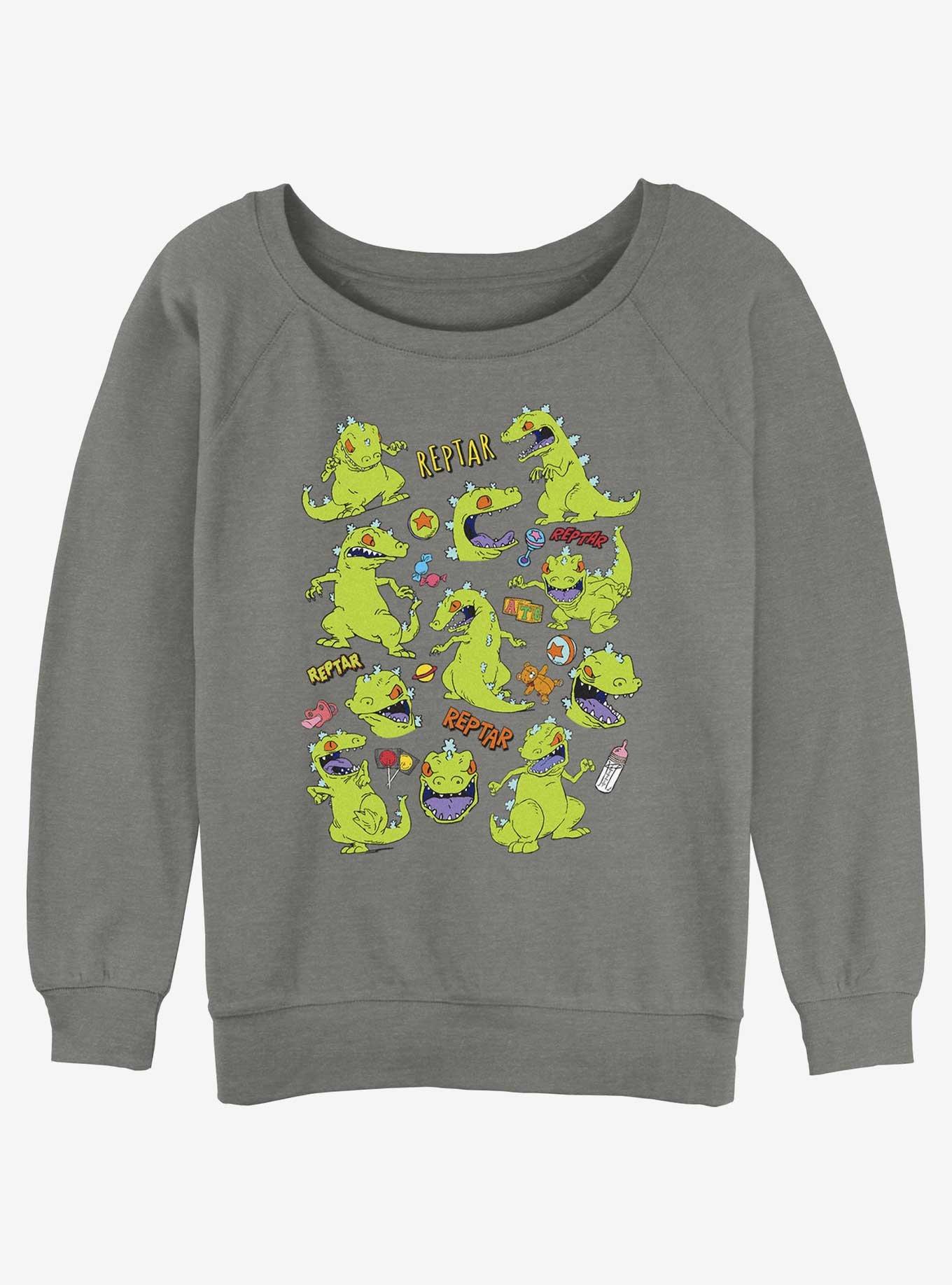 Rugrats Reptar Girls Slouchy Sweatshirt