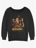 The Lord of the Rings Character Heads Girls Slouchy Sweatshirt, BLACK, hi-res