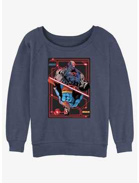 DC Superman Darkseid vs Superman Card Girls Slouchy Sweatshirt, , hi-res
