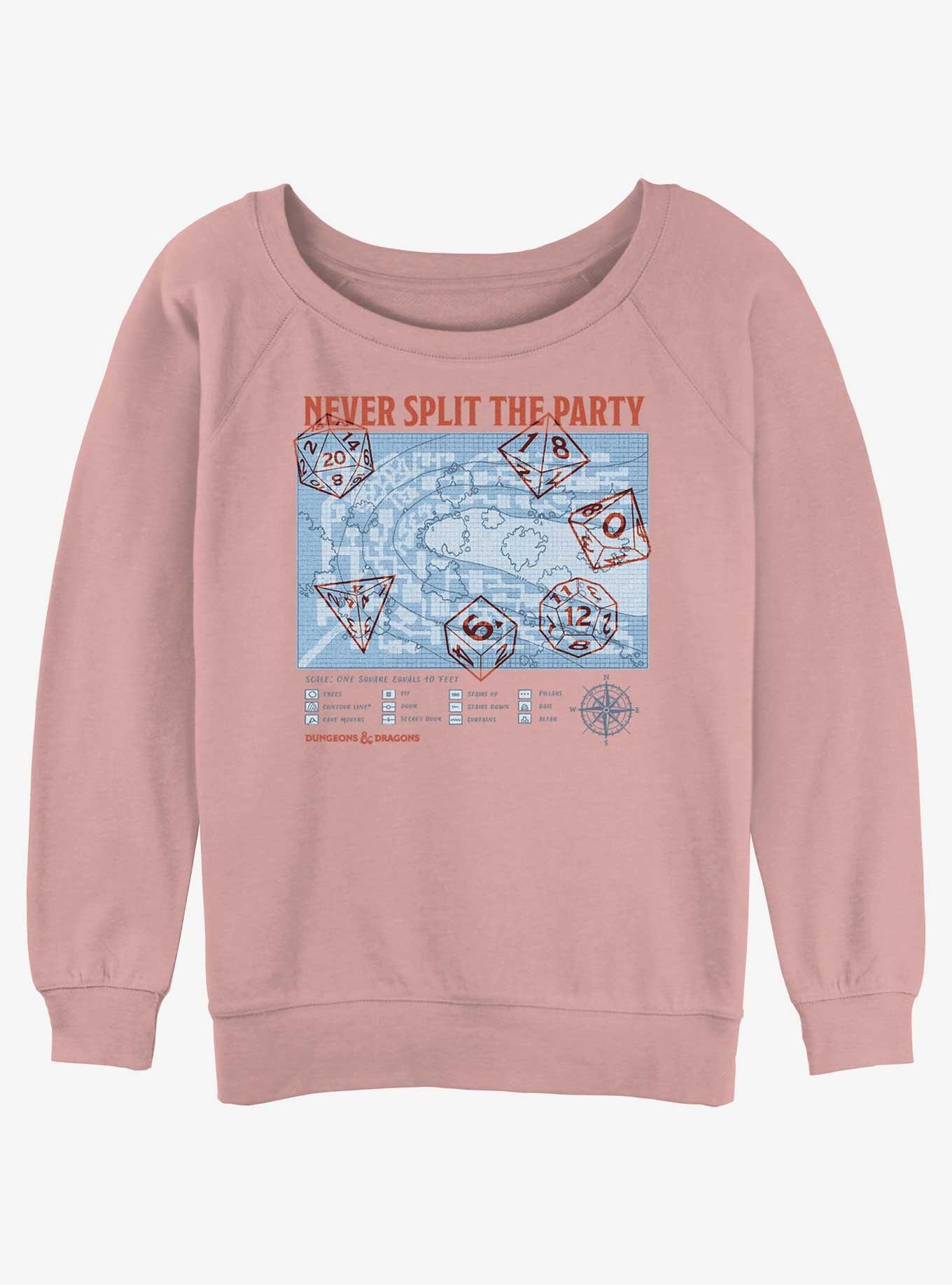 Dungeons & Dragons Never Split The Party Girls Slouchy Sweatshirt, , hi-res