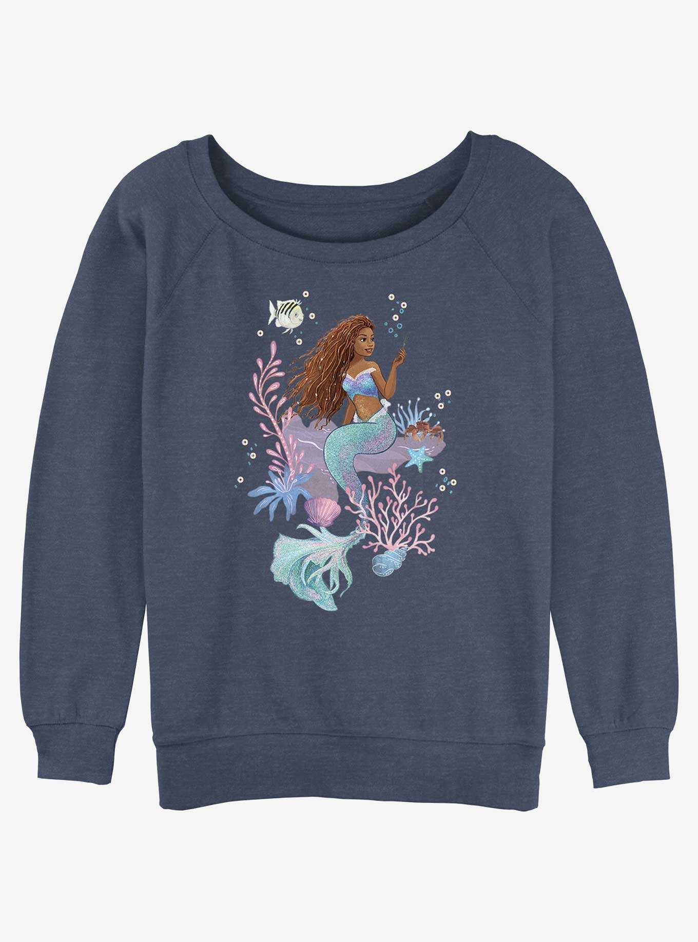 Disney The Little Mermaid Ariel Dinglehopper Girls Slouchy Sweatshirt, , hi-res
