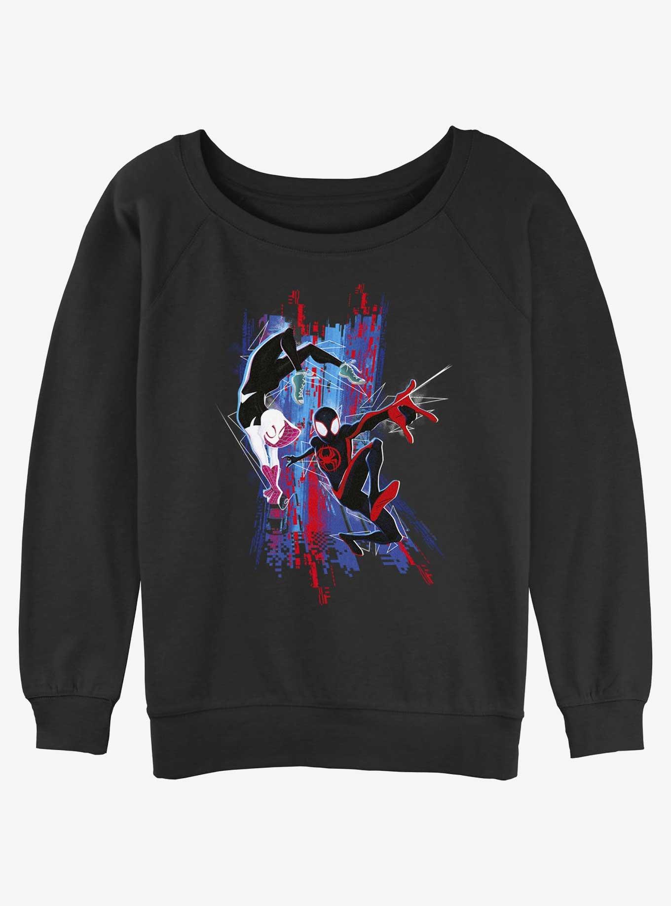 Marvel Spider-Man: Across The Spider-Verse Spider-Gwen and Miles Morales Girls Slouchy Sweatshirt, , hi-res