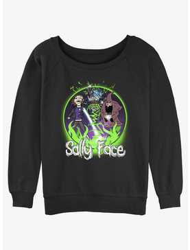 Sally Face Boss Fight Girls Slouchy Sweatshirt, , hi-res